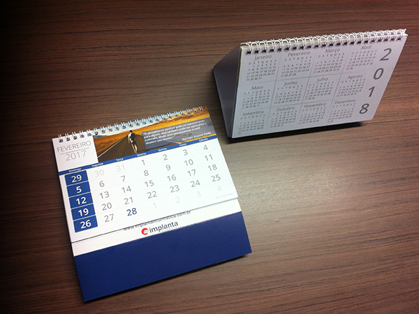 Distribuição de calendários em 2021